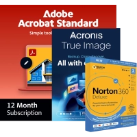 Acrobat Standard + Norton 360 Deluxe + Acronis Essentials 
