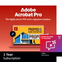 Adobe Acrobat Pro + AI Assistant | 1 User | 1 Year