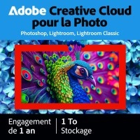 Adobe Photography Plan (Photoshop CC + Lightroom CC) | 1 utilisateur | 1 an | 1To de stockage sur le nuage