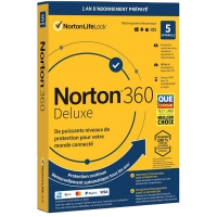 Norton 360 Deluxe | 5 Appareils | 1 An | 2026 | 50 Go de sauvegarde sur Cloud 