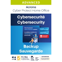 Acronis Cyber Protect Home Office Advanced 2024 | 5 PC | 1 An | 500 Go Sauvegarde en Cloud