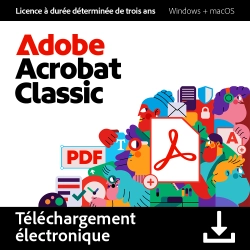 Adobe Acrobat Classic | 1 utilisateur | 3 ans | Windows & ; macOS