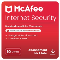 McAfee Internet Security | 10 Geräte | 1 Jahr