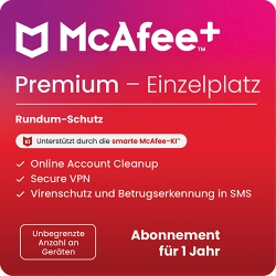 McAfee+ Premium Individual | 1 Jahr | Unbegrenzte Geräte | Windows - Mac - iOS - Android - ChromeOS