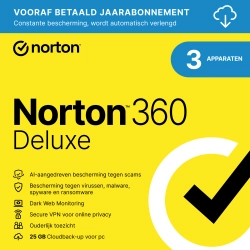 Norton 360 Deluxe | 3 Apparaten | 1 Jaar  + Onbeperkte Cloud back-up van Jottacloud voor 3 maanden