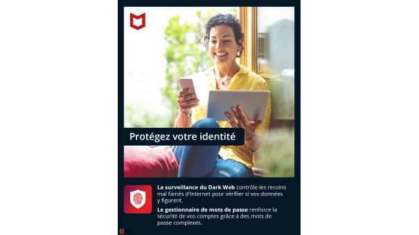 McAfee Total Protection 10 Appareils | incl. VPN | avec Acronis Backup