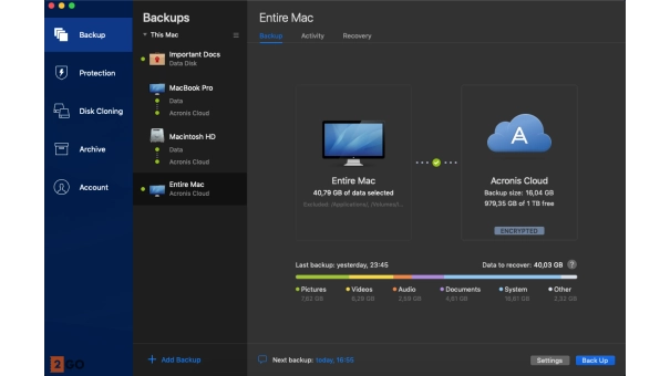 McAfee Total Protection 3 Apparaten | Met 250 GB Backup van Acronis