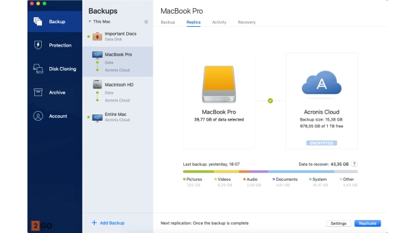 McAfee Total Protection 3 Apparaten | Met 250 GB Backup van Acronis
