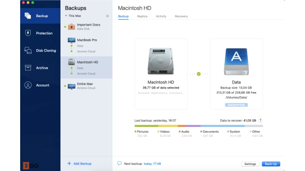 McAfee Total Protection 3 Apparaten | Met 250 GB Backup van Acronis