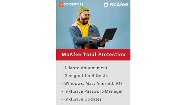 McAfee Total Protection 2026 | 5 Geräte | 1 Jahr