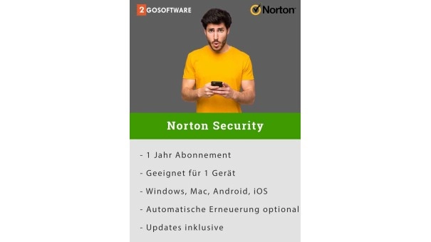 Norton Security Standard | 1 Gerät | 1 Jahr | 2026 - Virenschutz inklusive