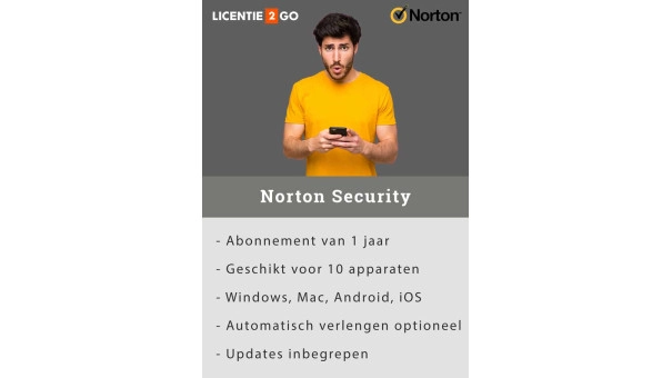 Norton Security Premium | 10 Apparaten + 25 GB Backup | 1 Jaar | 2024 - Antivirus inbegrepen