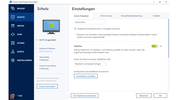 Acronis Cyber Protect Home Office - Security edition 2024 | 1 PC | 1 Jahr | 50 GB Cloud-Backup
