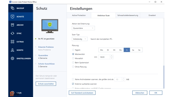 Acronis Cyber Protect Home Office - Security edition 2024 | 1 PC | 1 Jahr | 50 GB Cloud-Backup