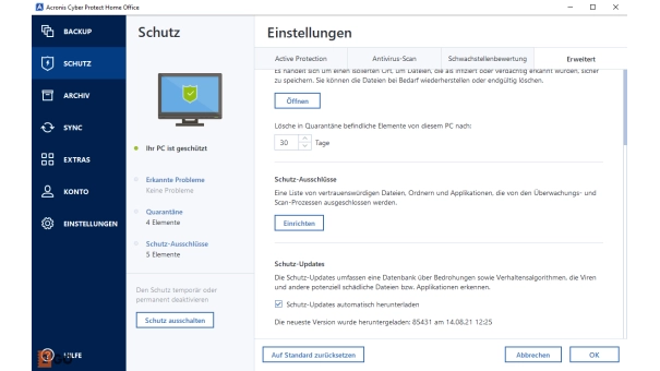 Acronis Cyber Protect Home Office - Security edition 2024 | 1 PC | 1 Jahr | 50 GB Cloud-Backup