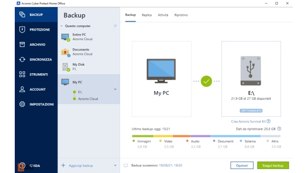 Acronis Cyber Protect Home Office - Security edition 2024 | 1 PC | 1 Anno | 50 GB cloud back-up