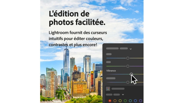 Adobe Photography Plan (Photoshop CC + Lightroom CC) | 1 utilisateur | 1 an | 20 Go de stockage en cloud