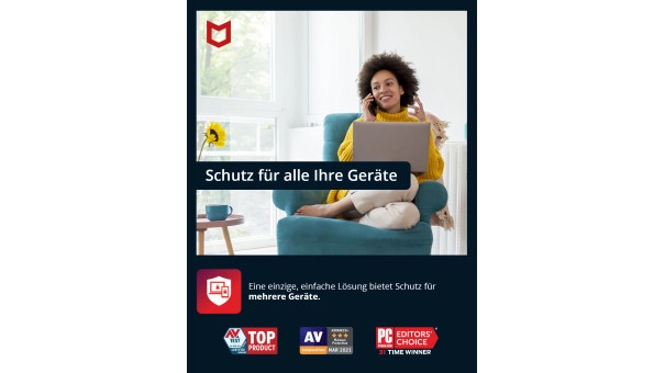 McAfee Total Protection 2026 + VPN | 10 Geräte | 1 Jahr | Windows - Mac - Android - iOS