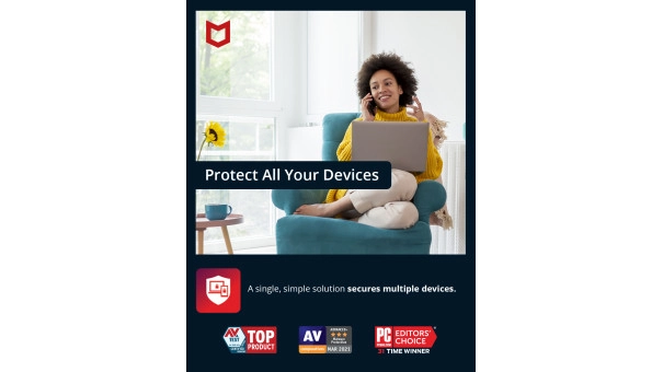McAfee Total Protection 2026 + VPN | 10 Devices | 1 Year | Windows - Mac - Android - iOS