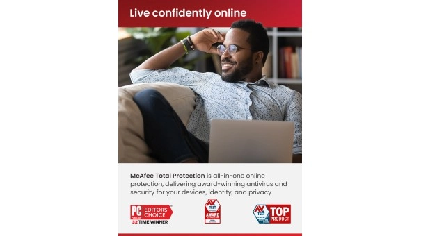 McAfee Total Protection 2026 | 5 Devices  | 1 Year | Windows - Mac - Android - iOS