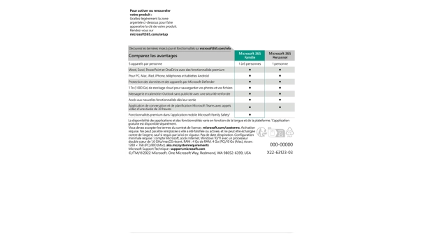 Microsoft 365 Famille | 6 Utilisateurs - 1 An | Inclus les Mises à Jour