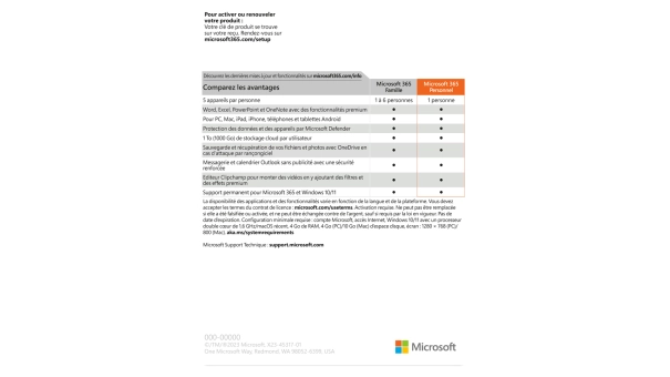 Microsoft 365 Personnel + Norton 360 Deluxe | 3 appareils | 1 an