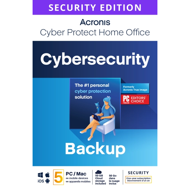 Acronis Cyber Protect Home Office - Security edition 2024 | 5 PC | 1 Jaar | 50 GB cloud back-up