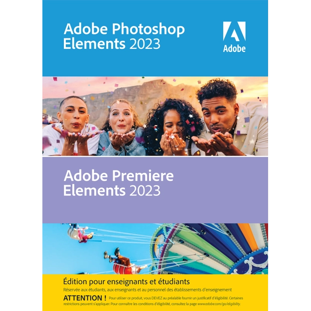 Adobe Photoshop Elements + Premiere Elements 2023 | Mac | Multilingue | Student & Teacher edition