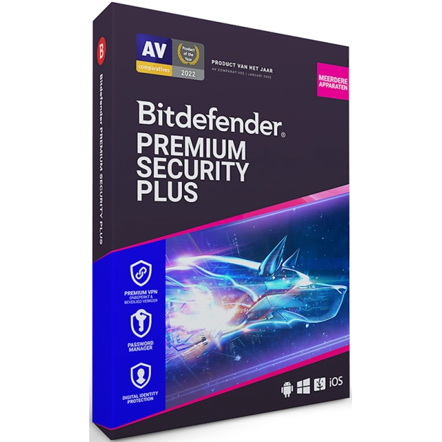 Bitdefender Premium Security Plus 2026 | 10 Apparaten | 1 jaar | Automatische verlenging