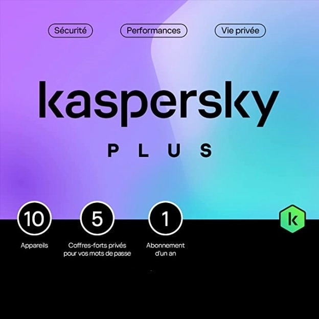 Kaspersky Plus | 10 Appareils | 1 An | 2026