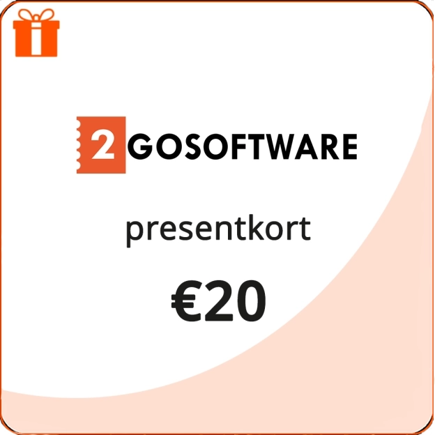 2GO-programvara | Universell presentkort | 20 €