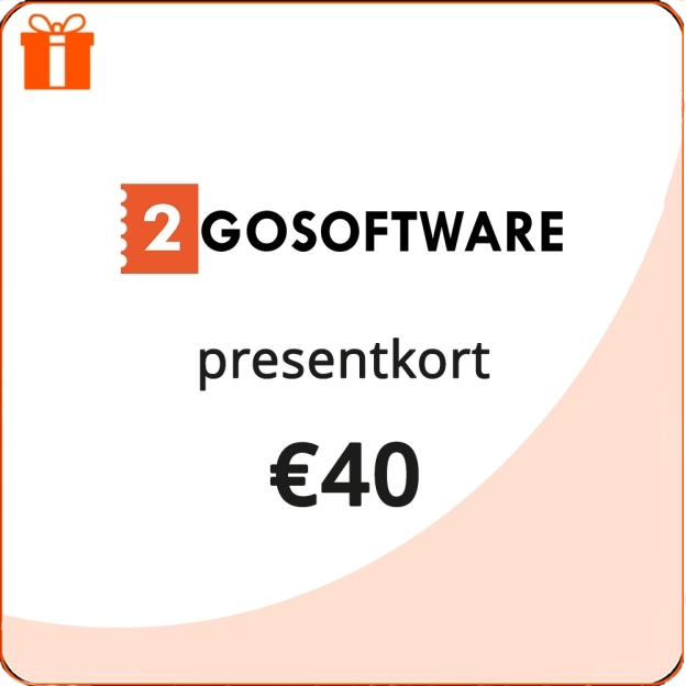 2GO Programvara | Universell Presentkort | €40