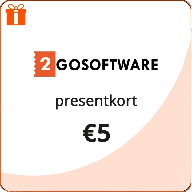 2GO-programvara | Universellt presentkort | 5 €