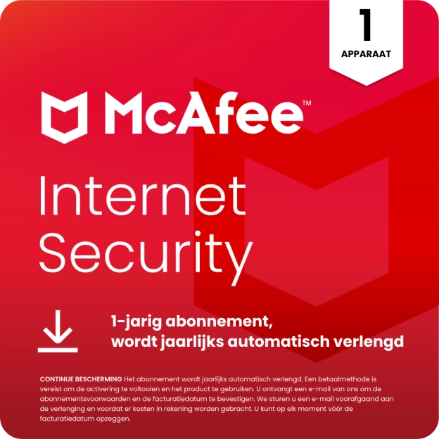 McAfee Internet Security 2026 | 1 Apparaat | 1 jaar | Windows - Mac - Android - iOS
