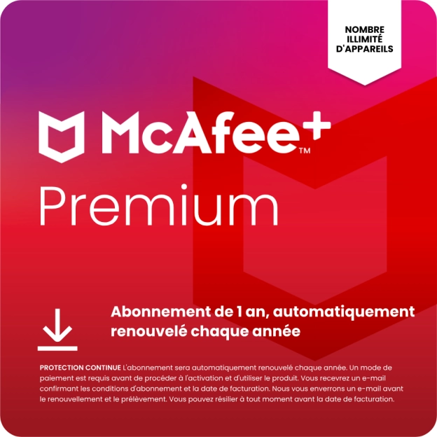 McAfee+ Premium Individual | 1 An | Appareils illimités