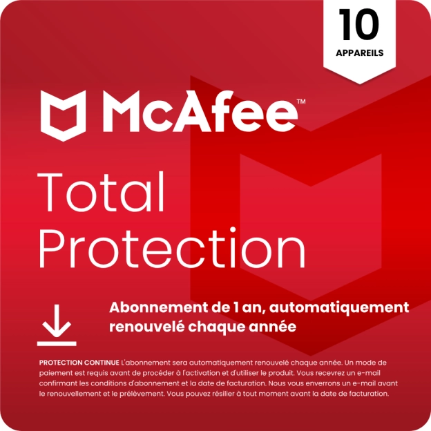 McAfee Total Protection 2026 | 10 Appareils | 1 An