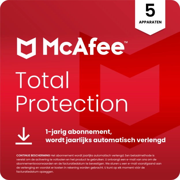 McAfee Total Protection 2026 | 5 Apparaten  | 1 Jaar