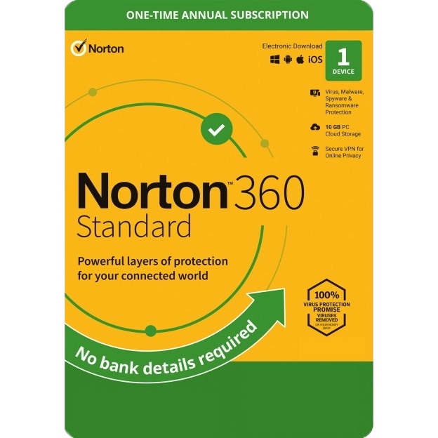 Norton 360 Standard | 1 Device | One-time year Subscription | 2026 | 10 GB Cloud Storage
