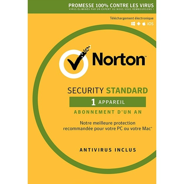Norton Security Standard | 1 Appareil | 1 An | 2026 (OEM)