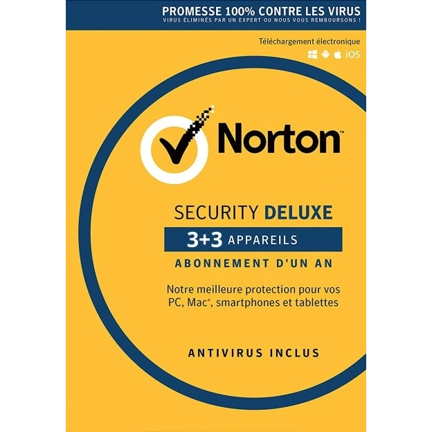 Norton Security Deluxe | 6 Appareils | 1 An | 2026 - Antivirus inclus