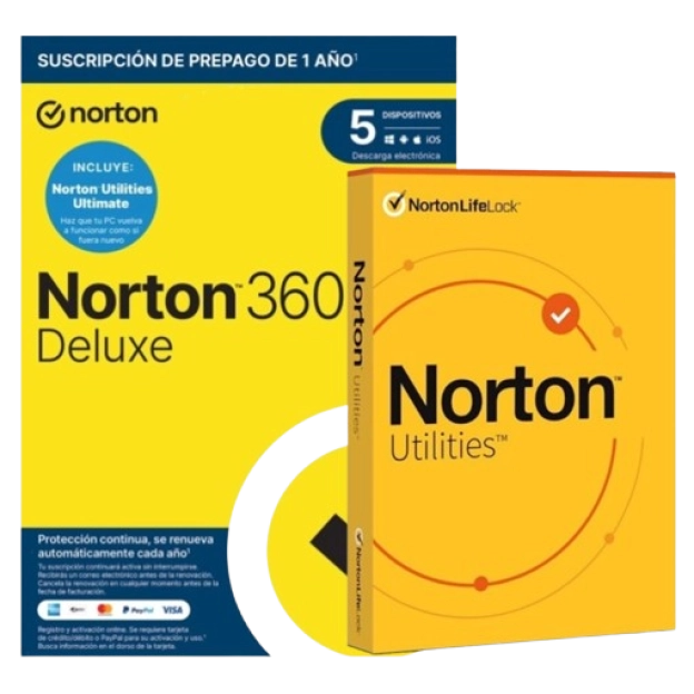 Norton 360 Deluxe con Norton Utilities Ultimate | 2026 | 5 Dispositivos | 1 Año