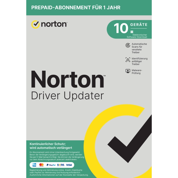 Norton Driver Updater | 10 Geräte | 1 Jahr