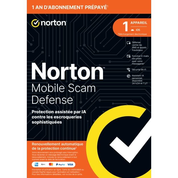 Norton Mobile Scam Defense | 1 Appareil | 1 An