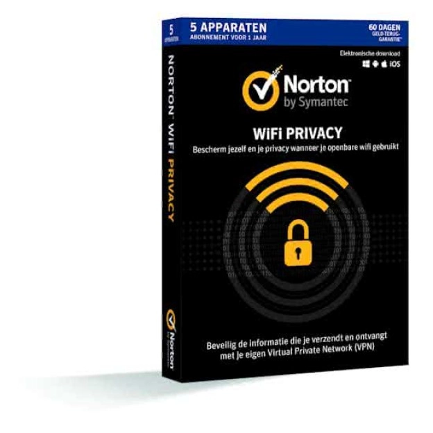 Norton WiFi Privacy 5 Apparaten 1 jaar