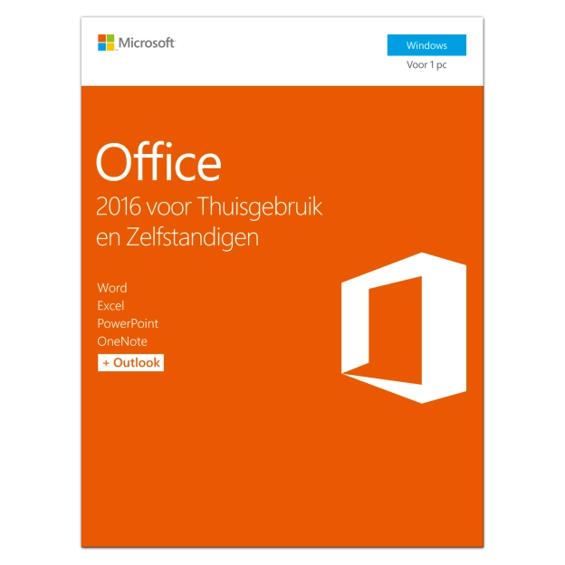 Microsoft Office 2016 Thuisgebruik & Zelfstandigen 1 PC Windows
