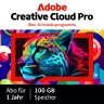 Adobe Creative Cloud Pro (alle Anwendungen) | Abonnement | 1 Jahr | 100 GB Cloud