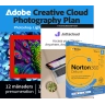Adobe Fotografi Plan 1 TB + Norton 360 Deluxe 3 PC + Jottacloud Personlig | 1 År