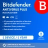 Bitdefender Antivirus Plus Multiplatform 2026 | 1 Device | 1 Year