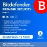 Bitdefender Premium Security Family 2026 | 25 Devices | 1 Year