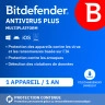 Bitdefender Antivirus Plus Multiplatform 2026 | 1 Appareil | 1 an